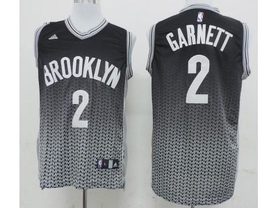 nba brooklyn nets #2 garnett black grey[drift fashion]